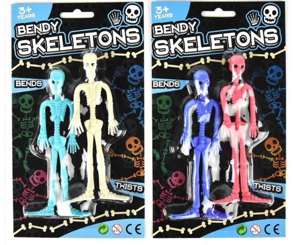 BENDY SKELETON 2ass 2pcs 13cm