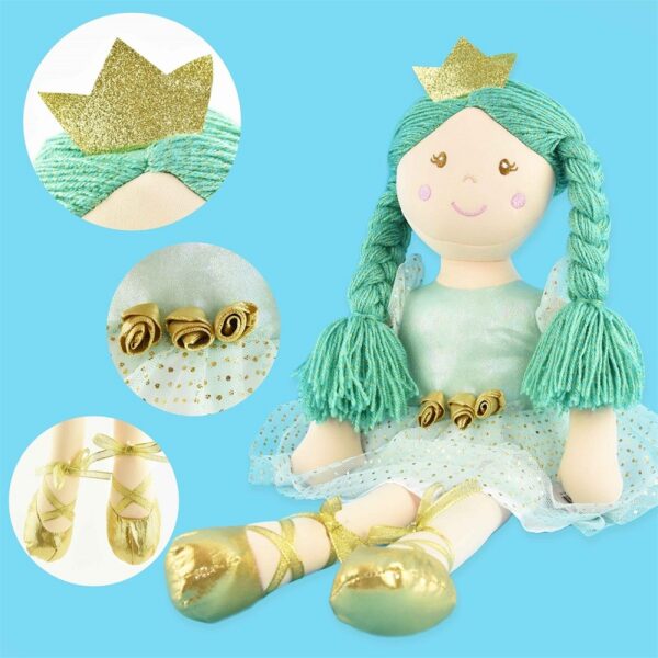 RAG DOLL PRINCESS TURQUOISE 50cm