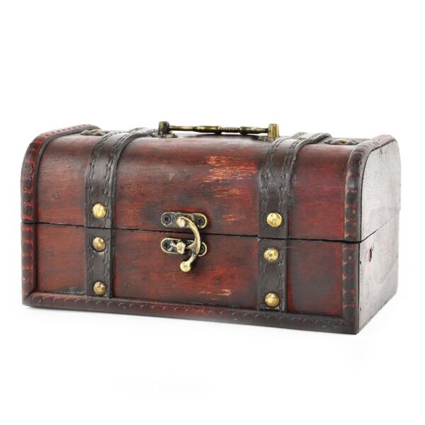 TREASURE CHEST SET WOODEN 1pc 20cm