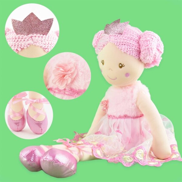 RAG DOLL PRINCESS PINK 50cm