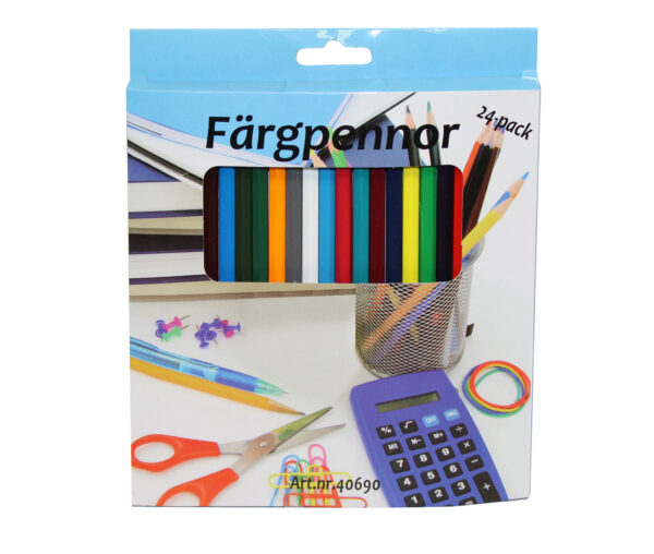 FÄRGPENNA 24-PACK 17,6CM